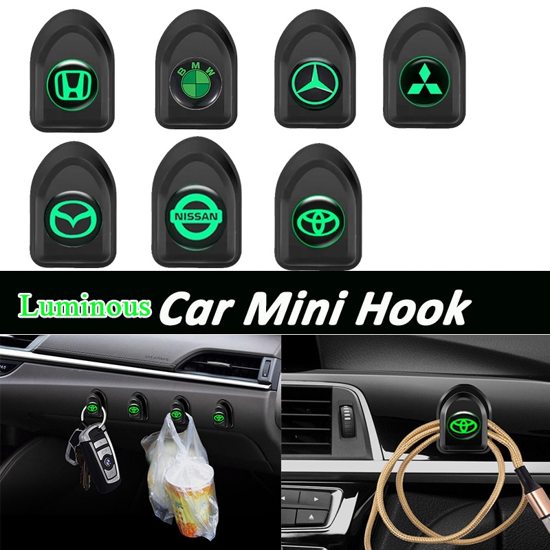 car-hook-เรืองแสง-ตะขอแขวนขนาดเล็กมัลติฟังก์ชั่นอุปกรณ์เสริมสําหรับติดเบาะที่นั่งรถยนต์-multifunctional-luminous-small-hook