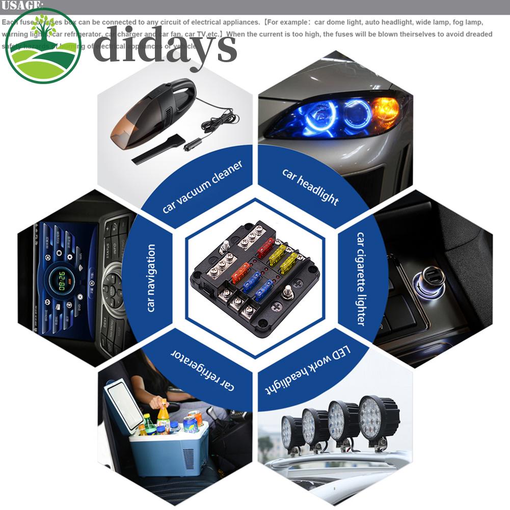 didays-premium-products-กล่องฟิวส์-6-ทาง-32v-สําหรับรถยนต์-รถบรรทุก-และรถบ้าน