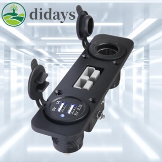 【DIDAYS Premium Products】ปลั๊กชาร์จในรถยนต์ 12 24V 50A พอร์ต USB คู่ ชาร์จเร็ว 3 in 1