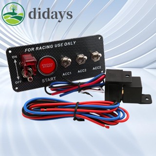 【DIDAYS Premium Products】แผงสวิตช์ควบคุมไฟ LED 12V 5 in 1 สําหรับแข่งรถ