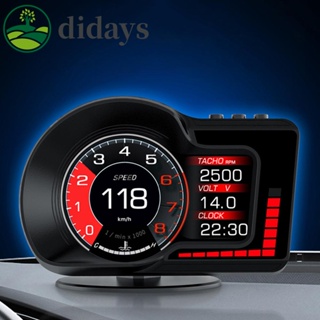【DIDAYS Premium Products】เครื่องวัดความฉลาดอิเล็กทรอนิกส์ดิจิทัล HUD 5 หน้า OBD GPS สําหรับรถยนต์