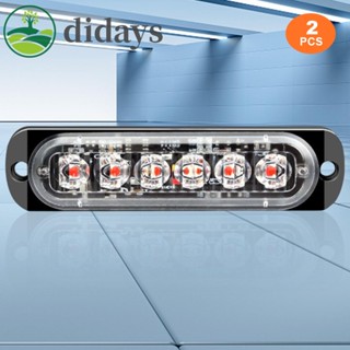 【DIDAYS Premium Products】ไฟฉุกเฉิน Led 6 ดวง 12V -24V สําหรับติดรถยนต์ รถจักรยานยนต์ รถบรรทุก