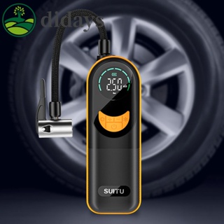 【DIDAYS Premium Products】ปั๊มลมยางรถยนต์ 2x2000mAh แบบมือถือ สําหรับยางรถยนต์ รถจักรยานยนต์ และจักรยาน