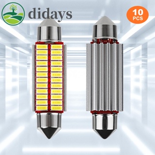 【DIDAYS Premium Products】ชุดหลอดไฟรถยนต์ 12V 31 มม. 36 มม. 39 มม. 41 มม. 10 ชิ้น