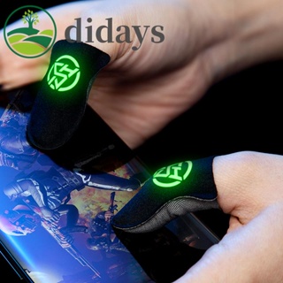 【DIDAYS Premium Products】ถุงมือนิ้วโป้งเรืองแสง กันลื่น สําหรับควบคุมเกม PUBG Mobile 2 ชิ้น