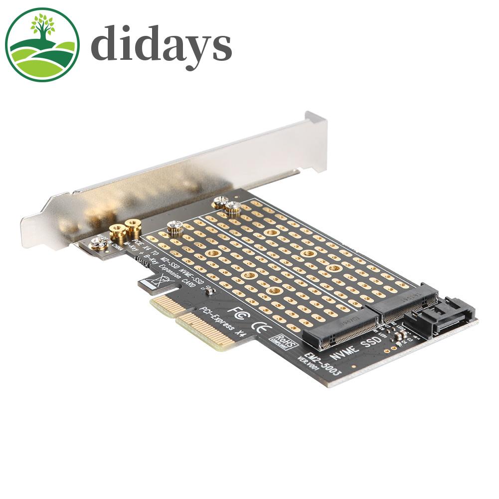 didays-premium-products-อะแดปเตอร์การ์ดขยาย-m-2-nvme-เป็น-pcie-m-b-key-ssd-เป็น-pci-e-3-0-x4-sata