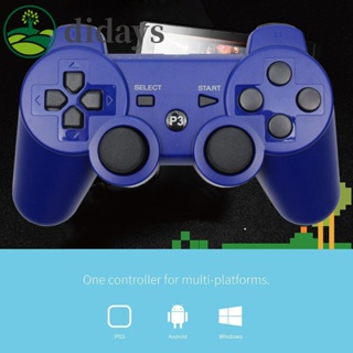 【DIDAYS Premium Products】เกมแพดควบคุมเกม PS3 บลูทูธ กันกระแทก สีฟ้า สําหรับ PS 3