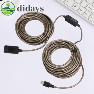 【DIDAYS Premium Products】อะแดปเตอร์สายเคเบิล USB 2.0 ตัวผู้ เป็นตัวเมีย ความเร็วสูง