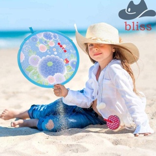 Bliss พัดวงกลม แบบพับได้ โพลีเอสเตอร์ ทรงกลม แบบพกพา พับได้ สุ่มสี สําหรับฤดูร้อน