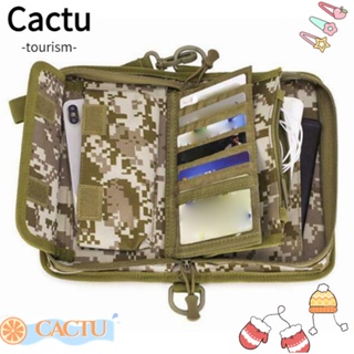 Cactu กระเป๋าพกพาแนวนอน มีซิป กระเป๋าสตางค์ ความจุขนาดใหญ่ หลายพาร์ติชั่น พร้อมช่องใส่บัตร หนังสือเดินทาง เดินทาง กลางแจ้ง