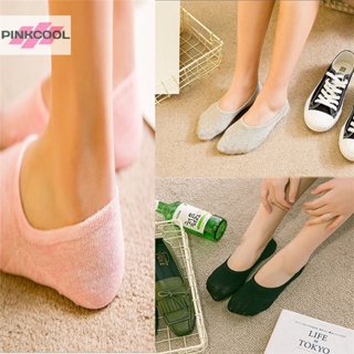 Pinkcool ขายดี ถุงเท้าข้อสั้น ผ้าฝ้าย สีแคนดี้ สุ่มสี แฟชั่นสําหรับผู้หญิง 5 คู่