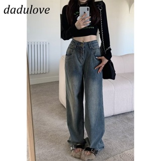 DaDulove💕 New American Ins High Street Retro Distressed Jeans Niche High Waist Wide Leg Pants plus Size Trousers