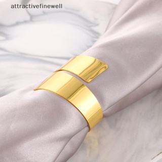[attractivefinewell] แหวนรัดผ้าเช็ดปาก สไตล์โมเดิร์น เรียบง่าย สําหรับโรงแรม 1 ชิ้น