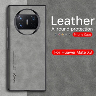 เคสโทรศัพท์มือถือหนังแกะ ซิลิโคน ป้องกันกล้อง กันกระแทก สําหรับ Huawei Mate X3 X 3 MateX3 2023