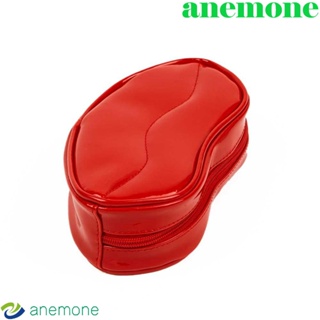 Anemone กระเป๋าเครื่องสําอาง กระเป๋าหนัง แบบพกพา แฟชั่นสําหรับผู้หญิง