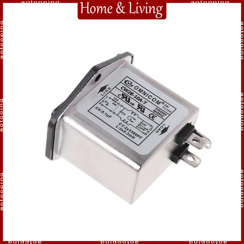 aotoo-cw2b-10a-t-emi-ตัวกรองไฟฟ้า-เฟสเดียว-ซ็อกเก็ตเครื่องปรับอากาศ-ac-115-250v