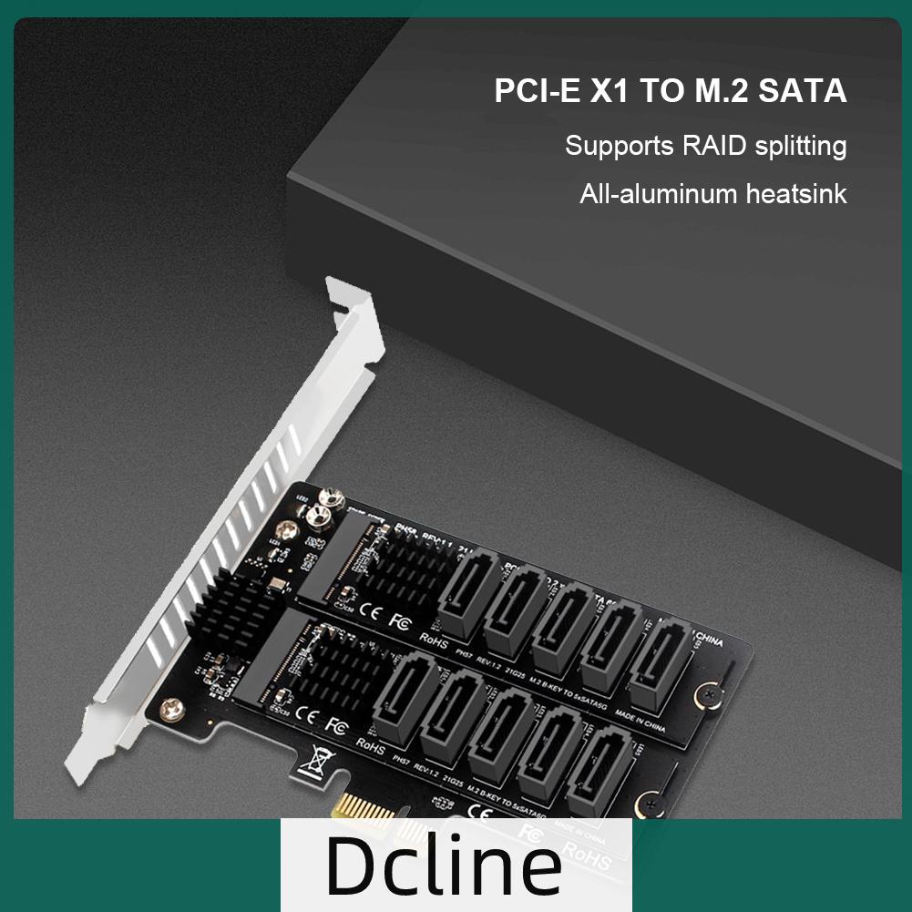 dcline-th-การ์ดต่อขยาย-m-2-sata-เป็น-pcie-dual-disk-raid-m2-sata-รองรับ-m-2-ssd