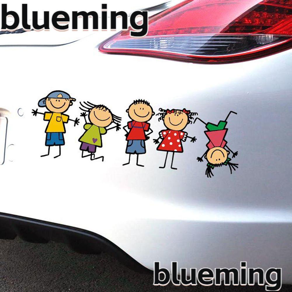 blueming2-สติกเกอร์ติดรถยนต์-กันน้ํา-ลายการ์ตูนครอบครัว-เด็กผู้ชาย-เด็กผู้หญิง