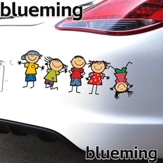 Blueming2 สติกเกอร์ติดรถยนต์ กันน้ํา ลายการ์ตูนครอบครัว เด็กผู้ชาย เด็กผู้หญิง