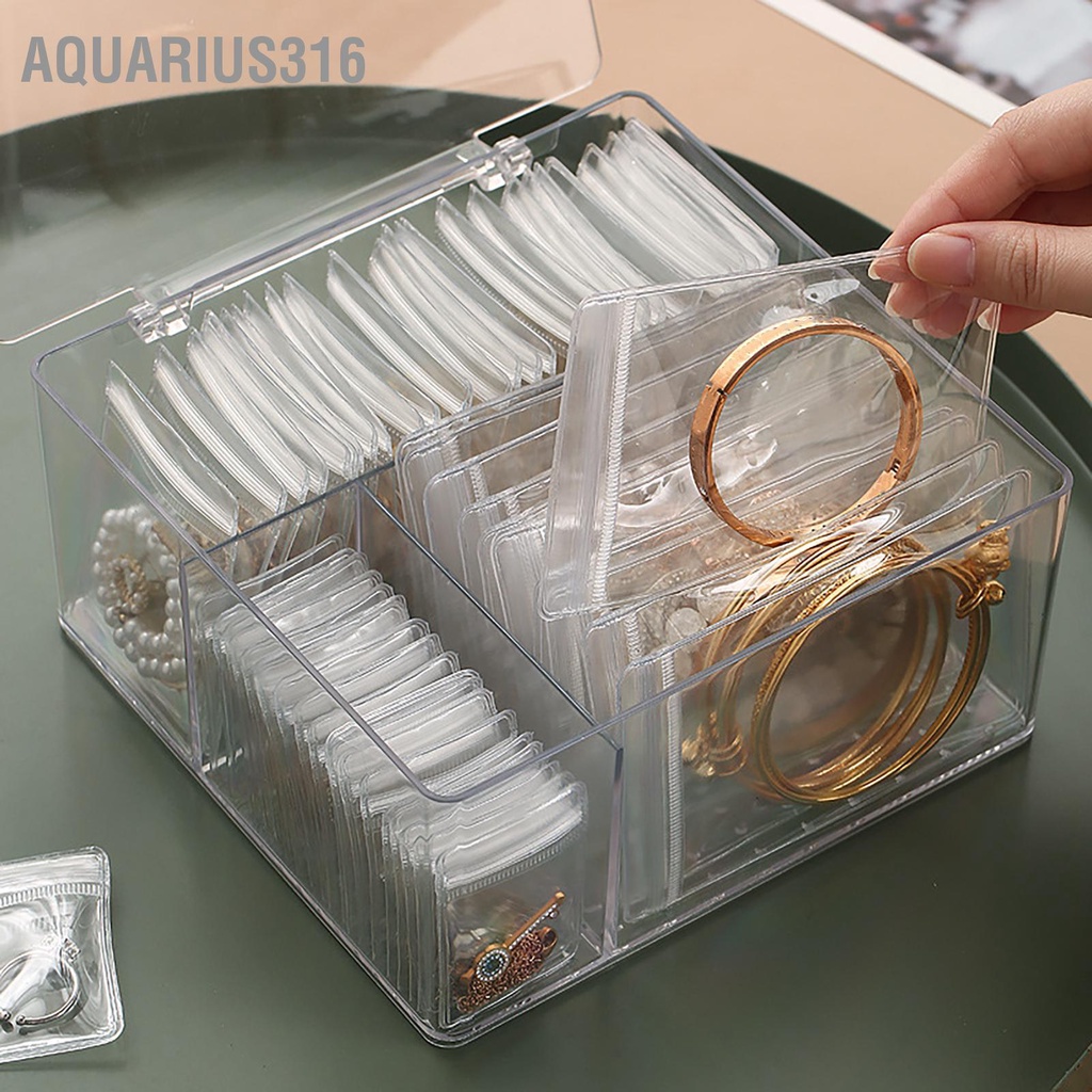 aquarius316-สารต้านอนุมูลอิสระกล่องเก็บเครื่องประดับต่างหูสร้อยคอแหวนนิ้วมือโปร่งใสคอนเทนเนอร์