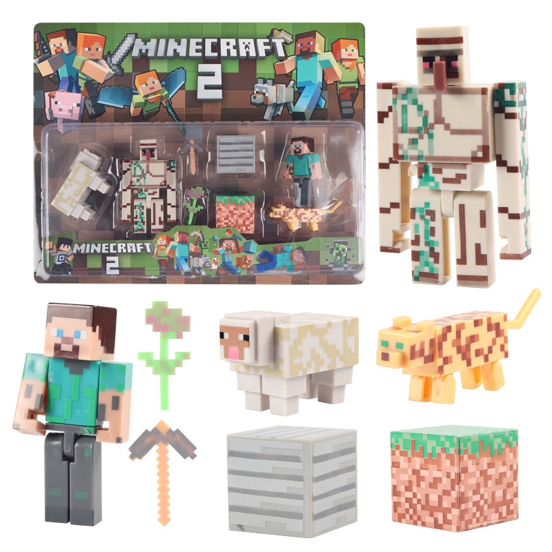 ของเล่นตัวต่อเลโก้-โมเดลตุ๊กตา-minecraft-zombie-minecraft-ขนาดเล็ก-สําหรับเด็ก-4p2z