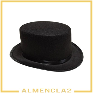 [Almencla2] หมวกแฟนซี แบบเป็นทางการ สีดํา อุปกรณ์เสริม สําหรับปาร์ตี้ฮาโลวีน