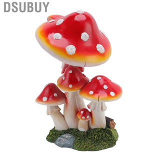 Dsubuy Mushroom Decoration Synthetic Resin 5 Head Sculpture For Garden Court U