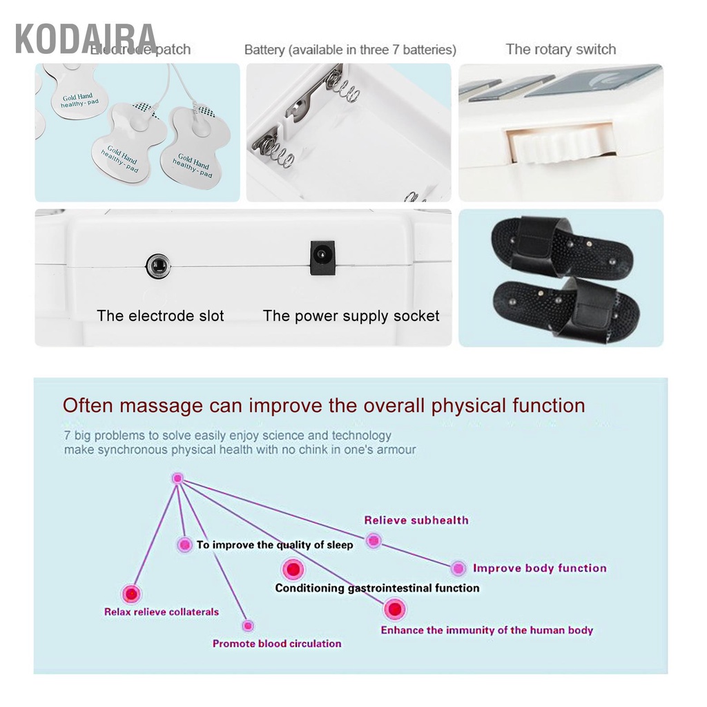 kodaira-เครื่องนวดชีพจรอิเล็กทรอนิกส์แบบมัลติฟังก์ชั่นเครื่องกระตุ้นกล้ามเนื้อบรรเทาอาการปวด