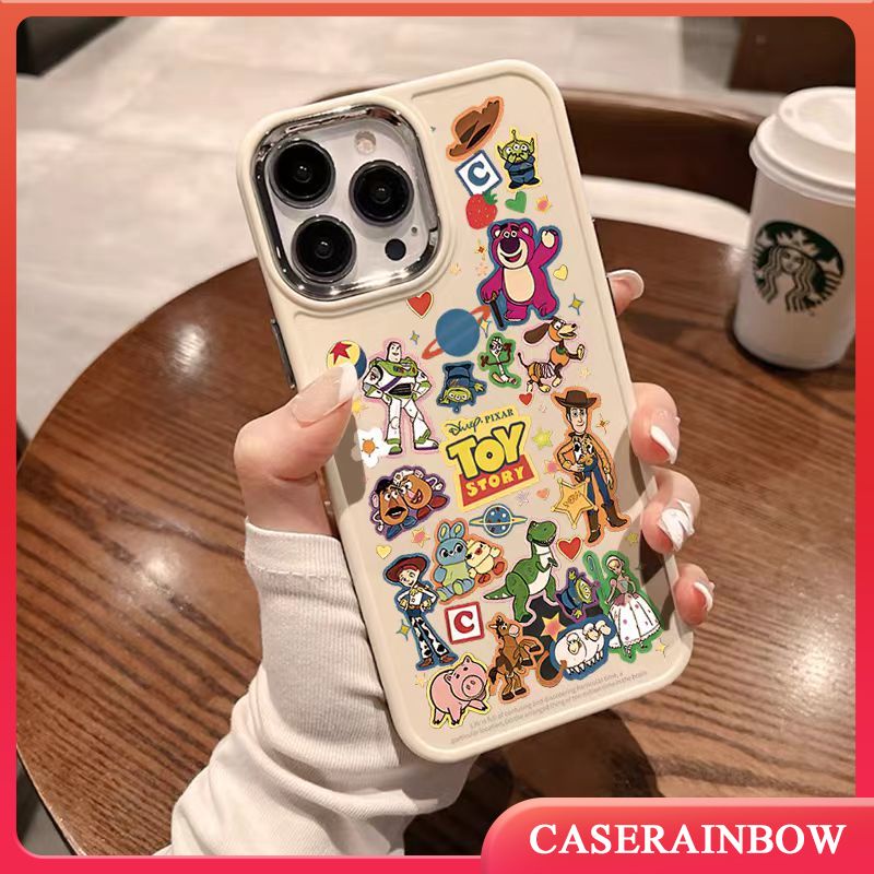 เคสโทรศัพท์มือถือ-ชุบไฟฟ้า-ลายการ์ตูน-toy-story-น่ารัก-แฟชั่น-สําหรับ-iphone-x-11-15-7-8-plus-xs-max-13-14-12-pro-max-xr