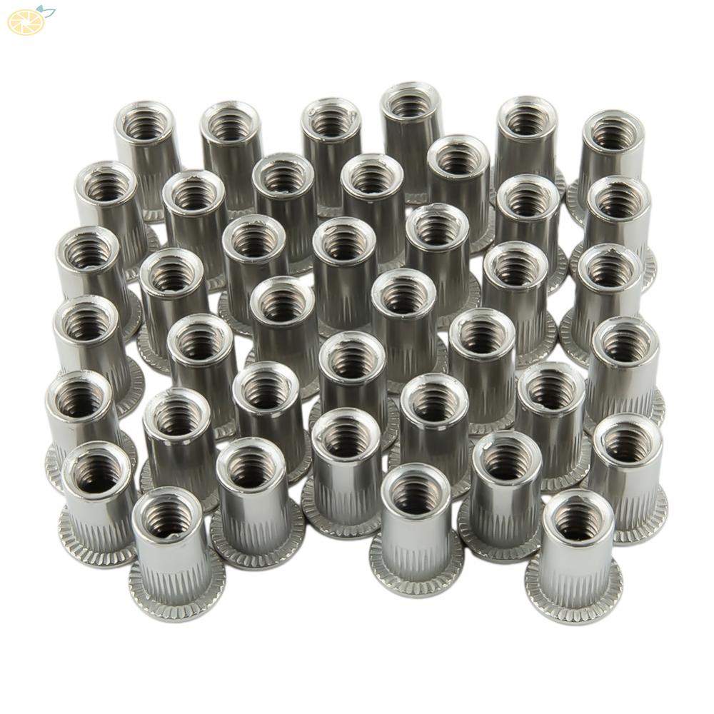 【VARSTR】Rivet Nuts 1/4\"20 Thread Fastener Threaded Flat Head Insert