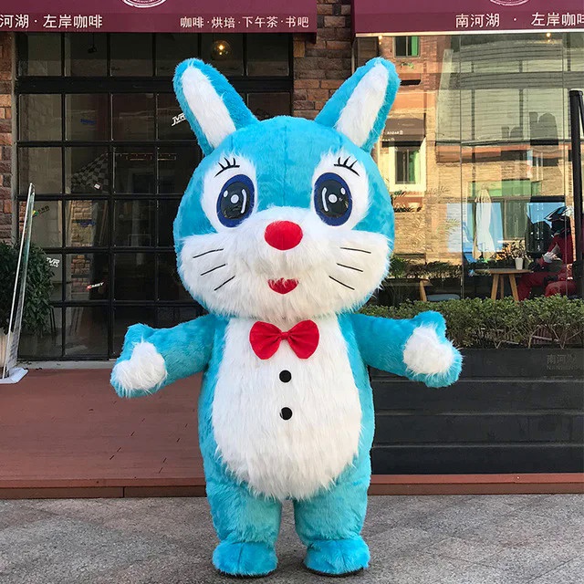 2023 Giant Rabbit Inflatable Costume Street Funny Bunny Rabbit Mascot ...