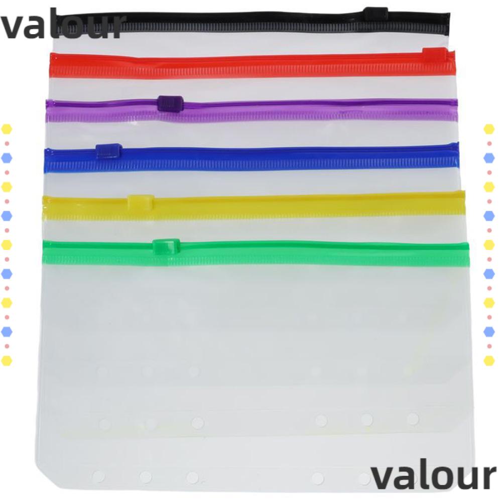 Valour กระเป๋าเอกสาร PVC ขนาด A6 มีซิป 6 รู 12 ชิ้น | Shopee Thailand