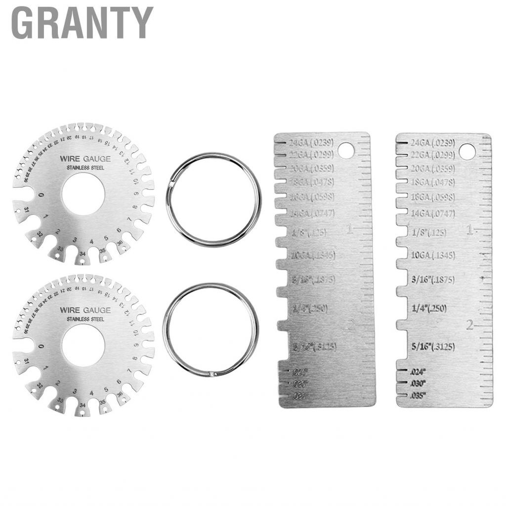 Granty 2pcs Stainless Steel Thickness Gauges Professional Standard