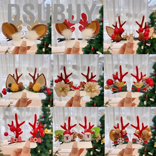 Dsubuy Christmas Antler Hair Clips Cute Exquisite  Reindeer Barrettes for Parties Birthday Cosplay