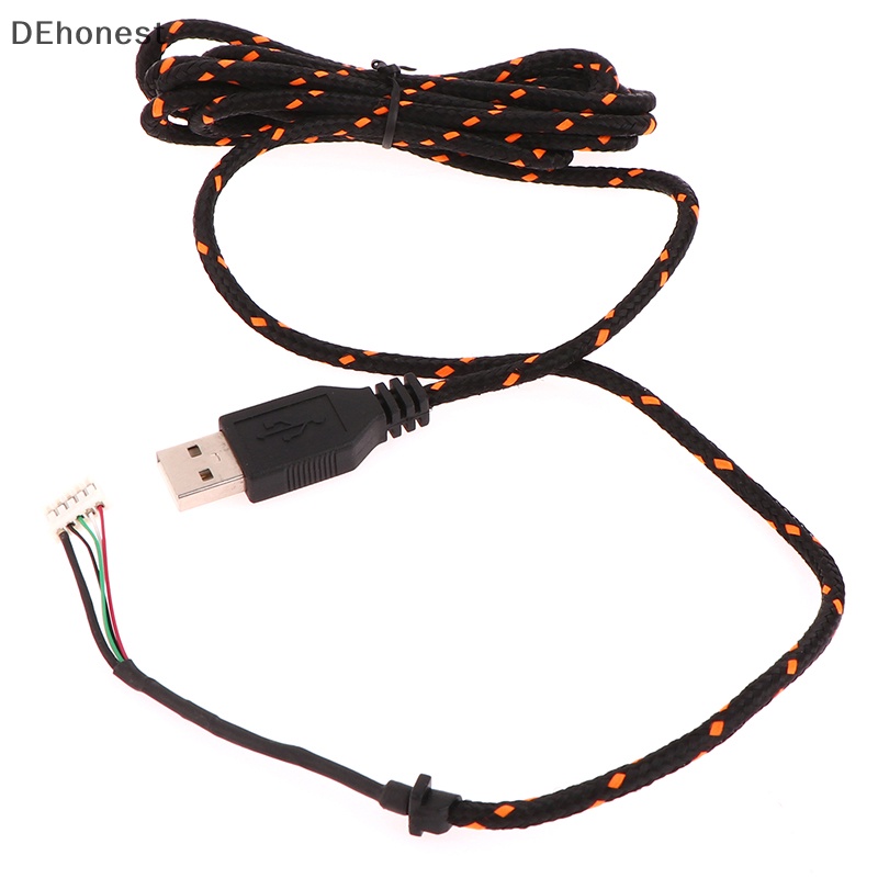 dehonest-สายเมาส์ไนล่อน-usb-สีส้ม-สีขาว-แบบเปลี่ยน-สําหรับ-steelseries-kana