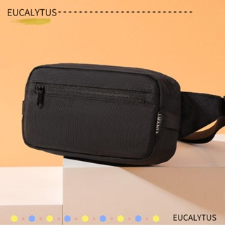 Eutus กระเป๋าคาดเอว กันน้ํา สีดํา ขนาดใหญ่ เหมาะกับการเดินทาง แฟชั่นสําหรับผู้ชาย