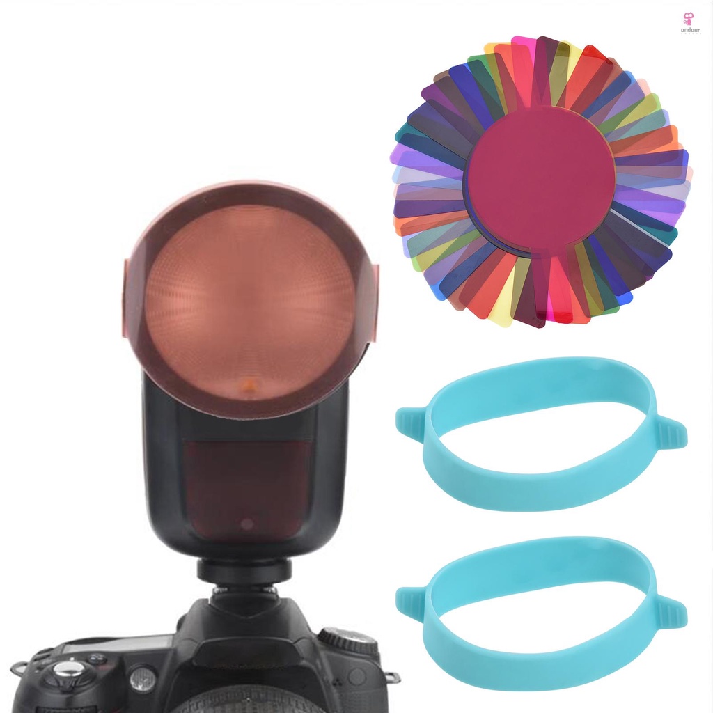 camera-flash-gels-lighting-filters-color-correction-filter-kit-for-godox-v1-series-speedlight-h200r-flash-head