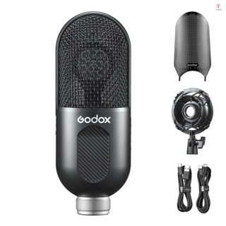 Godox UMic10 USB Cardioid Condenser Microphone with Shock Mount and Pop Filter for Clear Recording