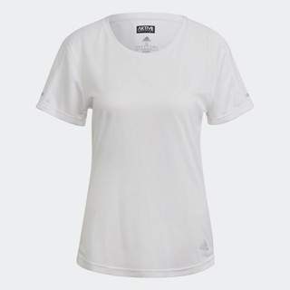 adidas วิ่ง เสื้อยืด Run It ผู้หญิง สีขาว H31027