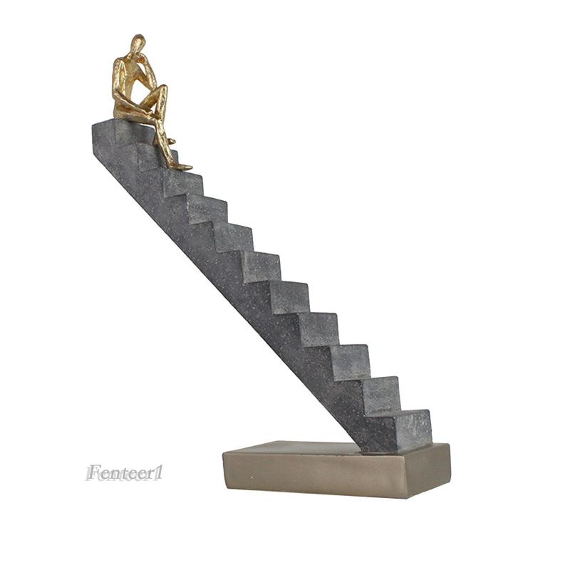 fenteer1-ตุ๊กตาฟิกเกอร์-รูปปั้นบันไดปีนเขา-สําหรับตกแต่งชั้นวางหนังสือ