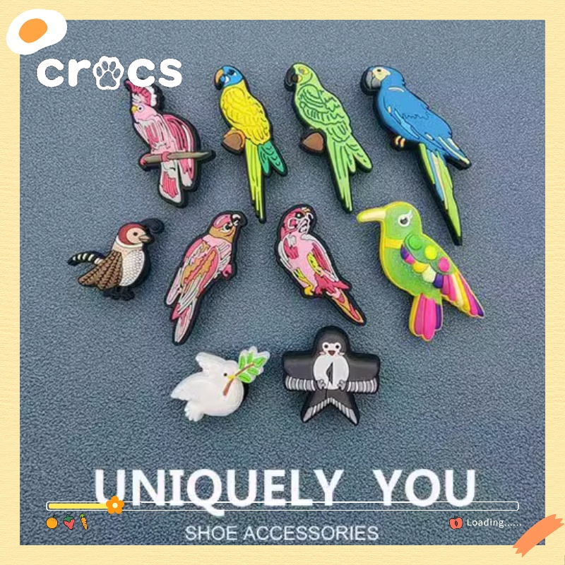 crocs-jibbitz-รองเท้าแตะ-crocs-หัวเข็มขัด-รูปนกนางแอ่น-นกแก้ว-นกพิราบ-นกพิราบสีขาว-ดอกไม้-สัตว์น่ารัก-หัวเข็มขัดตกแต่ง