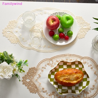Familywind&gt; แผ่นรองแก้ว ผ้าปูโต๊ะ ผ้าโพลีเอสเตอร์ ปักลาย สําหรับห้องครัว 1 ชิ้น