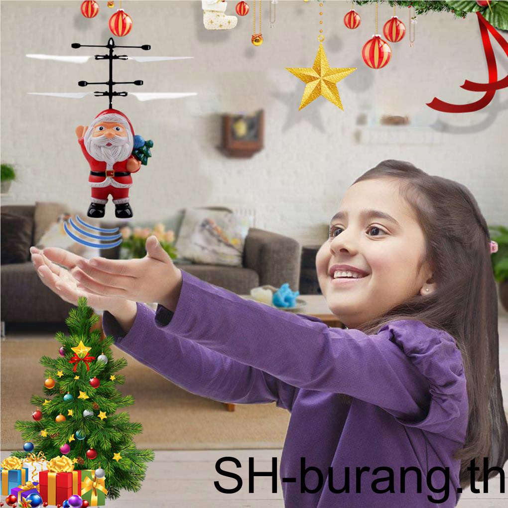 buran-เครื่องบินเซนเซอร์-ลายการ์ตูนซานตาคลอส-ของขวัญคริสต์มาส-ของเล่นเสริมการเรียนรู้เด็ก