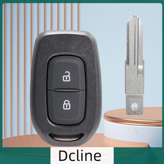 [Dcline.th] กุญแจรีโมตรถยนต์ 2 ปุ่ม 433MHz แบตเตอรี่ในตัว สําหรับ Renault Sandero Logan Dokker