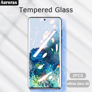 ฟิล์มกระจกนิรภัยกันรอยหน้าจอ ขอบโค้ง สําหรับ infinix Zero 30 infinix Zero 30 2 ชิ้น