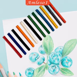 [Amleso1] ชุดดินสอสี 12 สี สําหรับตกแต่งบ้าน โรงเรียน