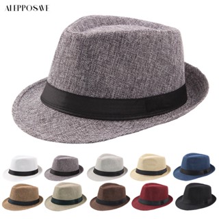 𝒂𝒍𝒆𝒑🌷Fedora หมวกปีกกว้าง ป้องกันแสงแดด หมวกปานามา หมวกชายหาด ฤดูร้อน สําหรับวันหยุด