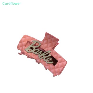 &lt;Cardflower&gt; กิ๊บติดผมโลหะ ทรงสี่เหลี่ยมผืนผ้า ลายสก๊อต สีชมพู สําหรับผู้หญิง