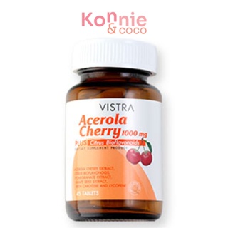 Vistra Acerola Cherry 1000mg PLUS Citrus Bioflavavonoids  วิสทร้า อะเซโรลาเชอรี่ 1000 มก..