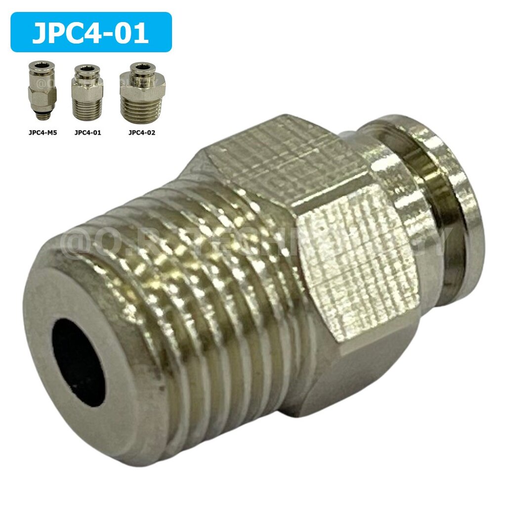 (1ชิ้น) JPC4-01 ข้อต่อลมสแตนเลสเกลียวนอก ข้อต่อลมเกลียวนอก ข้อต่อลม ...